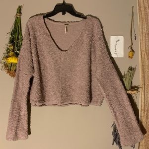 free people cropped sweater